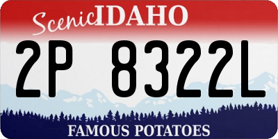 ID license plate 2P8322L