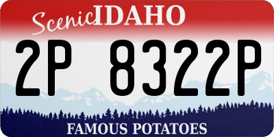 ID license plate 2P8322P