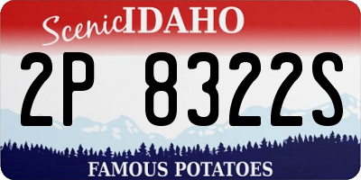 ID license plate 2P8322S
