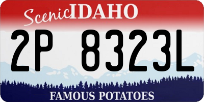 ID license plate 2P8323L