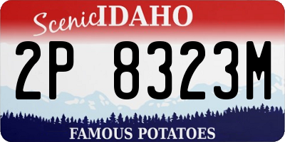 ID license plate 2P8323M