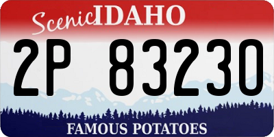 ID license plate 2P8323O