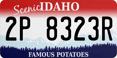 ID license plate 2P8323R