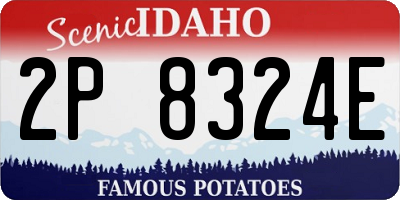 ID license plate 2P8324E