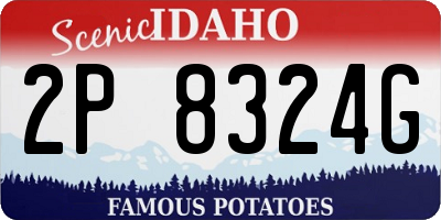 ID license plate 2P8324G