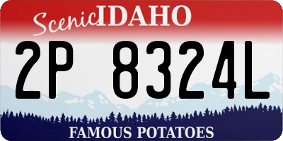 ID license plate 2P8324L