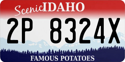 ID license plate 2P8324X