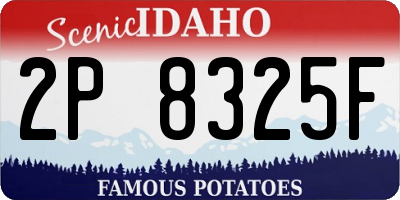 ID license plate 2P8325F