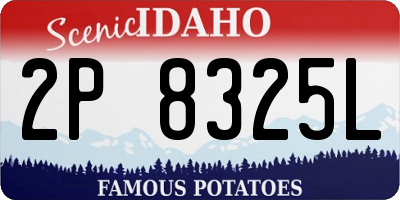 ID license plate 2P8325L