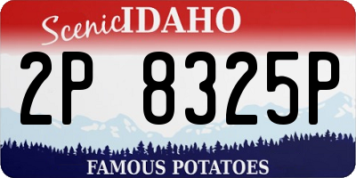 ID license plate 2P8325P