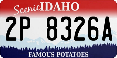 ID license plate 2P8326A