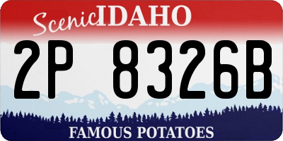 ID license plate 2P8326B