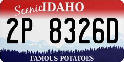 ID license plate 2P8326D