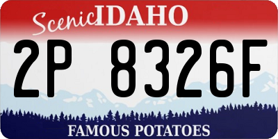ID license plate 2P8326F
