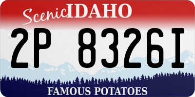 ID license plate 2P8326I