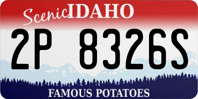 ID license plate 2P8326S