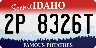 ID license plate 2P8326T