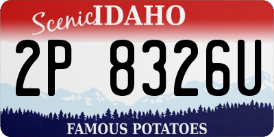 ID license plate 2P8326U