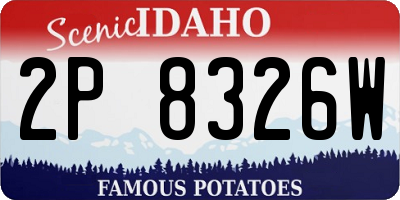 ID license plate 2P8326W