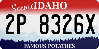 ID license plate 2P8326X