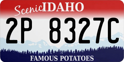 ID license plate 2P8327C