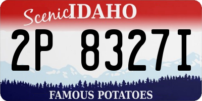 ID license plate 2P8327I
