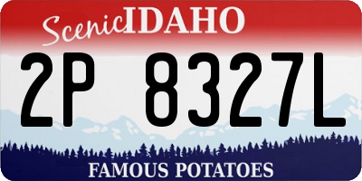 ID license plate 2P8327L