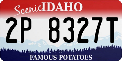 ID license plate 2P8327T