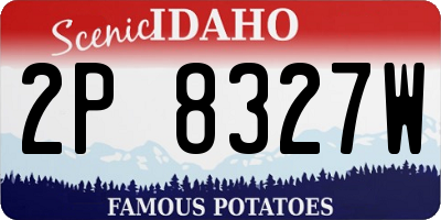 ID license plate 2P8327W