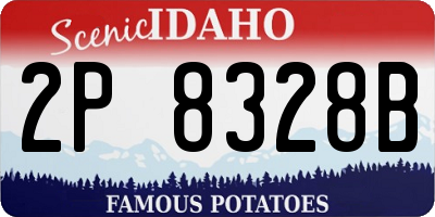 ID license plate 2P8328B