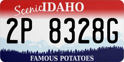 ID license plate 2P8328G