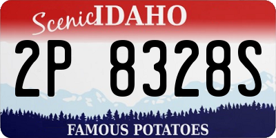 ID license plate 2P8328S