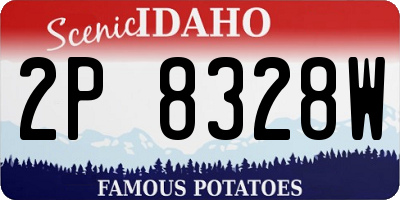 ID license plate 2P8328W