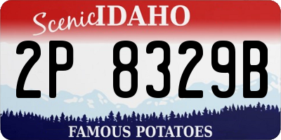 ID license plate 2P8329B