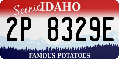 ID license plate 2P8329E