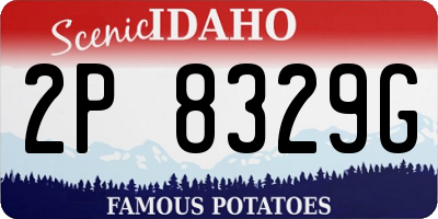 ID license plate 2P8329G
