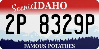 ID license plate 2P8329P
