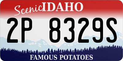 ID license plate 2P8329S