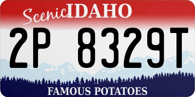 ID license plate 2P8329T