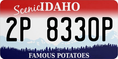 ID license plate 2P8330P
