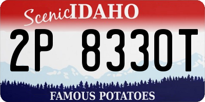 ID license plate 2P8330T