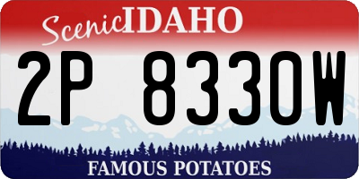 ID license plate 2P8330W
