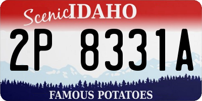 ID license plate 2P8331A