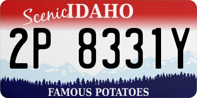 ID license plate 2P8331Y