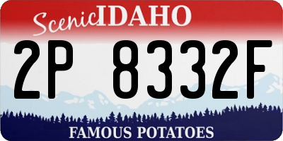 ID license plate 2P8332F