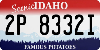 ID license plate 2P8332I