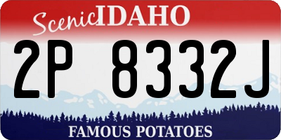 ID license plate 2P8332J