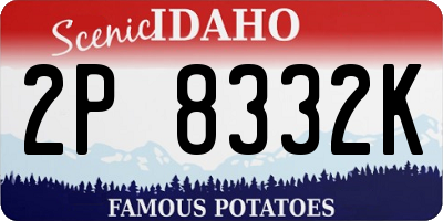 ID license plate 2P8332K