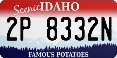 ID license plate 2P8332N