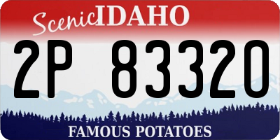 ID license plate 2P8332O